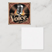 Carte De Correspondance Soyez une voix, pas un écho (Devant / Derrière)