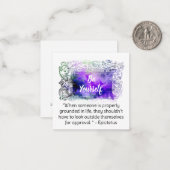 Carte De Correspondance *~* SOYEZ VOUS-MÊME AP62 Epictetus Flat Note Card (Devant/Arrière en situation)