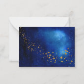 Carte De Correspondance Space Galaxy Starry baby shower merci (Dos)