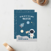 Carte De Correspondance Space Valentine (Devant/Arrière en situation)