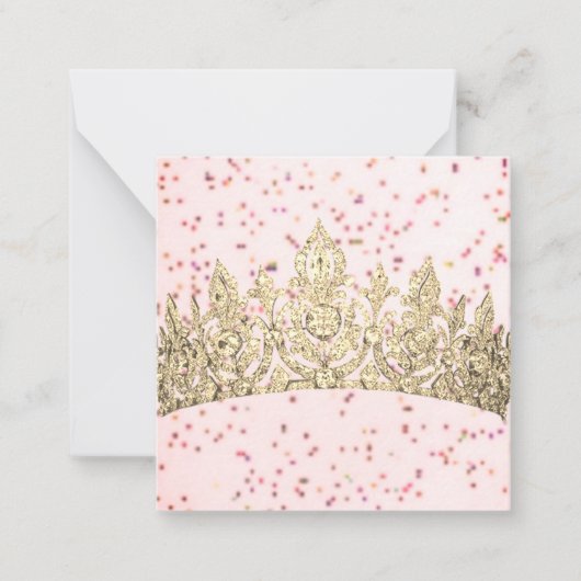 Carte De Correspondance Speckles roses Gold Crown (Devant)