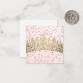 Carte De Correspondance Speckles roses Gold Crown (Devant/Arrière en situation)