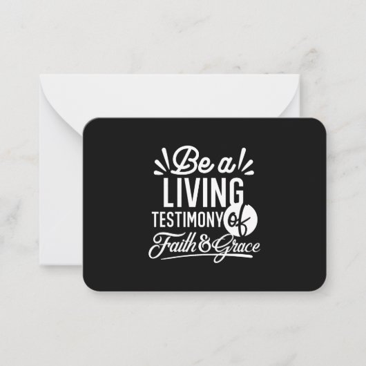Carte De Correspondance Spiritual Living Testimony Faith and Grace Quote (Devant)