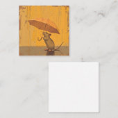 Carte De Correspondance Splash Into Inspiration : Rainy Day Mouse (Devant / Derrière)