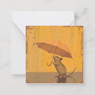 Carte De Correspondance Splash Into Inspiration : Rainy Day Mouse
