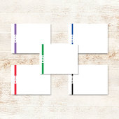 Carte De Correspondance Sportive Vertical Stripes Monogramme Vert Blanc Me