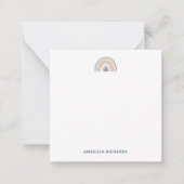Carte De Correspondance Square Soft Neutral Boho Rainbow Heart (Devant)