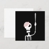 Carte De Correspondance squelette d'Halloween avec une épée (Devant / Derrière)