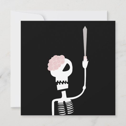Carte De Correspondance squelette d'Halloween avec une épée (Devant)