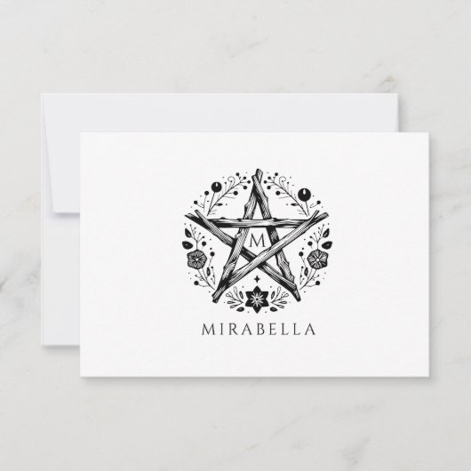 Carte De Correspondance Star Florale rustique (Devant)