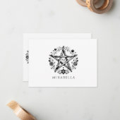 Carte De Correspondance Star Florale rustique (Devant/Arrière en situation)