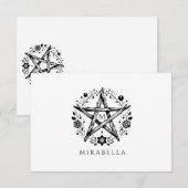 Carte De Correspondance Star Florale rustique (Devant / Derrière)