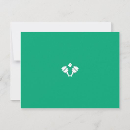 Carte De Correspondance Stationery de Pickleball personnalisé Note personn (Dos)