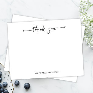 Carte De Correspondance Stationery Merci de script de calligraphie élégant