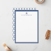 Carte De Correspondance Stationery Naufish Quatrefoil Personnalisé (Devant/Arrière en situation)