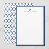 Carte De Correspondance Stationery Naufish Quatrefoil Personnalisé (Devant / Derrière)