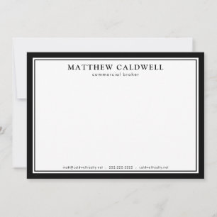 Carte De Correspondance Stationery Personnalisé Realtor Moderne Simple
