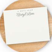 Carte De Correspondance Stationery Personnalisé Simple Script Blanc Ivoire