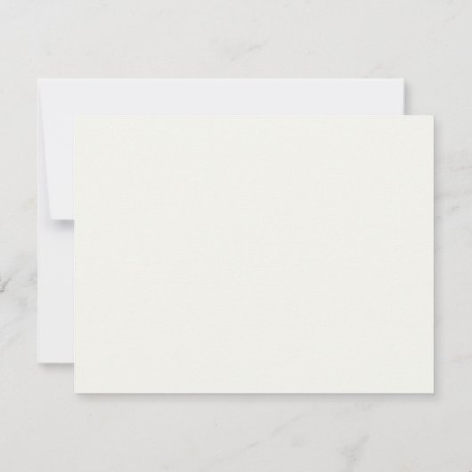 Carte De Correspondance Stationery Personnalisé Simple Script Blanc Ivoire (Dos)