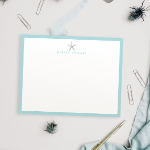 Carte De Correspondance Stationery simple nautique Starfish personnalisé