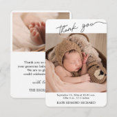 Carte De Correspondance Statistiques de naissance Photos manuscrites Baby  (Devant / Derrière)