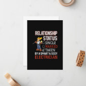 Carte De Correspondance statut de relation - pris par un électricien cadea (Devant/Arrière en situation)