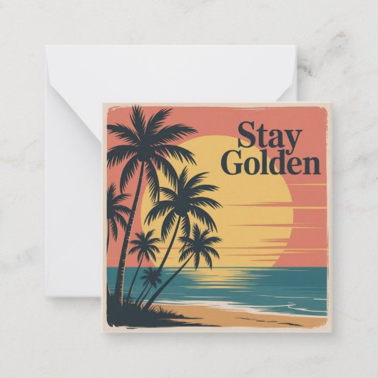 Carte De Correspondance Stay Golden (Devant)