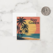 Carte De Correspondance Stay Golden (Devant/Arrière en situation)