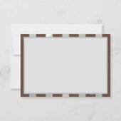 Carte De Correspondance Steampunk Clock and Turquoise Roses on Striped (Dos)