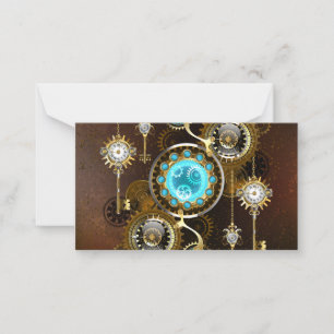 Carte De Correspondance Steampunk Rusty Background