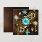 Carte De Correspondance Steampunk Rusty Background (Devant / Derrière)