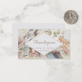 Carte De Correspondance Style Boho Merci (Devant/Arrière en situation)