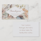 Carte De Correspondance Style Boho Merci (Devant / Derrière)