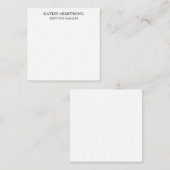 Carte De Correspondance Style classique simple blanc professionnel (Devant / Derrière)