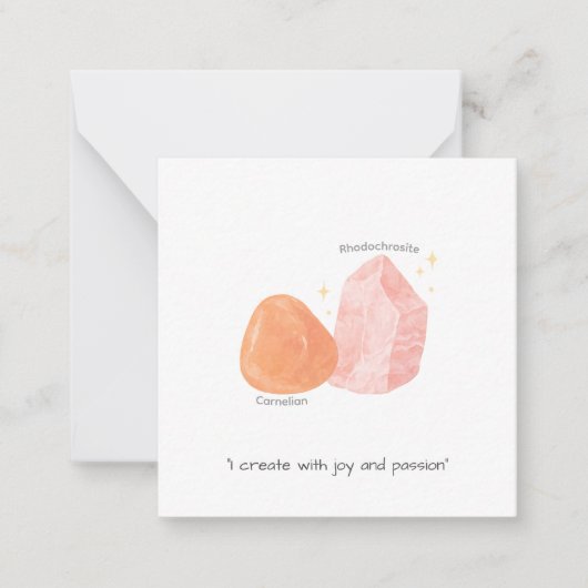 Carte De Correspondance Style d'affirmation Carnelien & Rhodochrosite 2 (Devant)