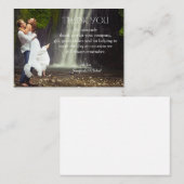 Carte De Correspondance stylé moderne merci scénario photo de mariage  (Devant / Derrière)