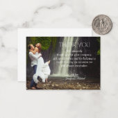 Carte De Correspondance stylé moderne merci scénario photo de mariage  (Devant/Arrière en situation)