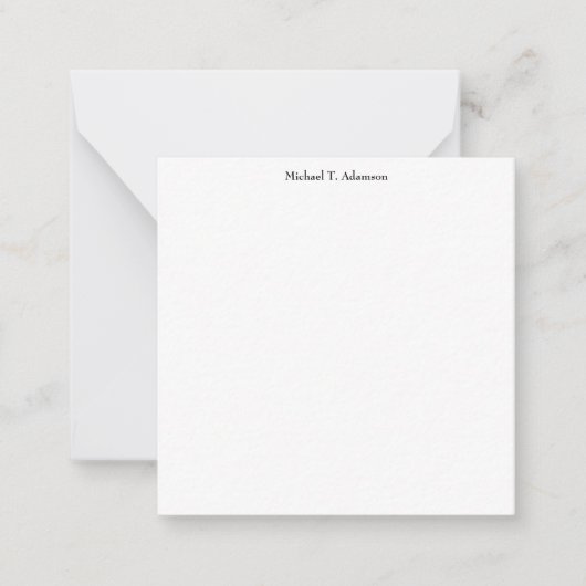 Carte De Correspondance Style rétro Élégant Plaque blanche simple (Devant)