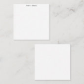 Carte De Correspondance Style rétro Élégant Plaque blanche simple (Devant / Derrière)