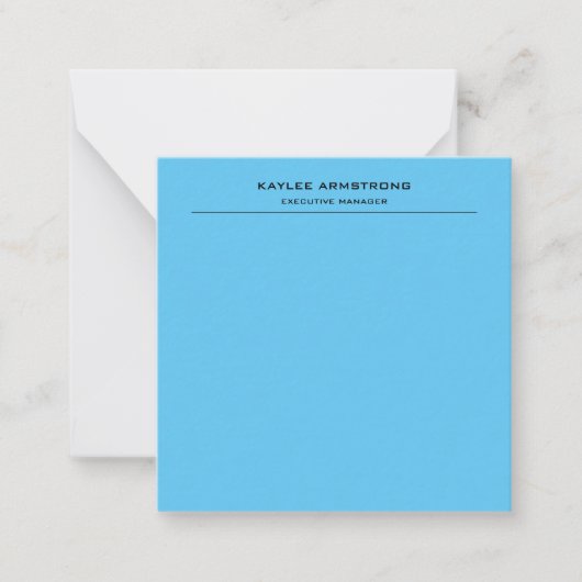 Carte De Correspondance Style simple professionnel Sky Blue (Devant)