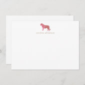 Carte De Correspondance Stylo Tiger Rose Simple Papeterie personnalisée (Devant / Derrière)