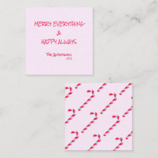 Carte De Correspondance Sucre de canne Rose Joyeux Vacances Joyeux Tout