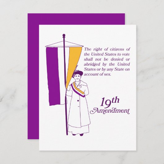 Carte De Correspondance Suffragette (Devant / Derrière)