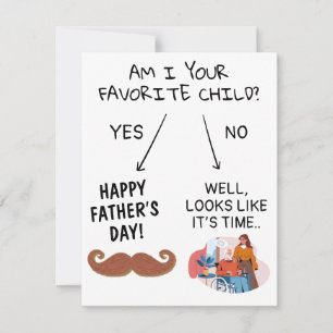 Carte De Correspondance Suis-je votre enfant favori Funny Fête du Père