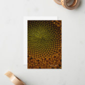 Carte De Correspondance Sunflower Centre vert (Devant/Arrière en situation)