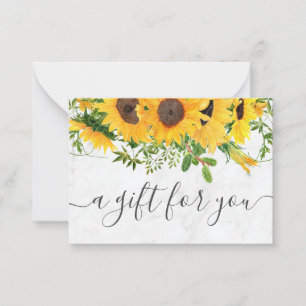 Carte De Correspondance Sunflower Marble Petite entreprise Certificat cade