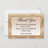 Carte De Correspondance Sunny Beach & Gold Confetti Retraite Merci (Devant)