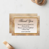 Carte De Correspondance Sunny Beach & Gold Confetti Retraite Merci (Devant/Arrière en situation)