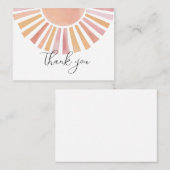 Carte De Correspondance Sunshine Baby shower merci (Devant / Derrière)