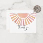 Carte De Correspondance Sunshine Baby shower merci (Devant/Arrière en situation)